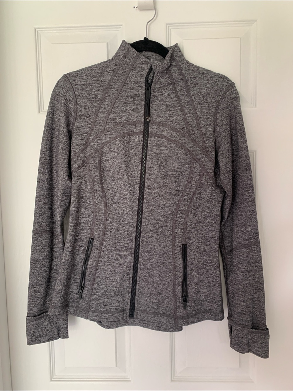 lululemon athletica Heather Gray Full-Zip Bomber Jacket